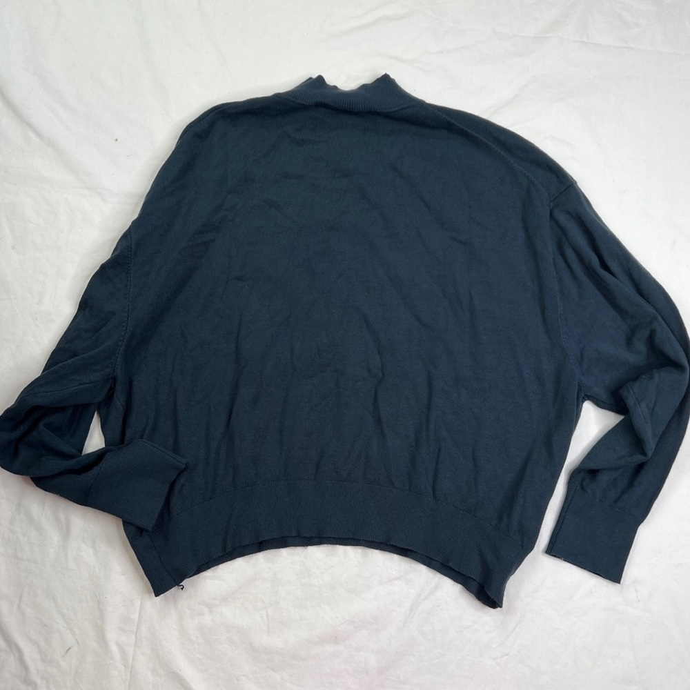 Zara Womens Stretch Dark Color High Neck Long Sleeve Top S A030323 - Picture 2 of 6